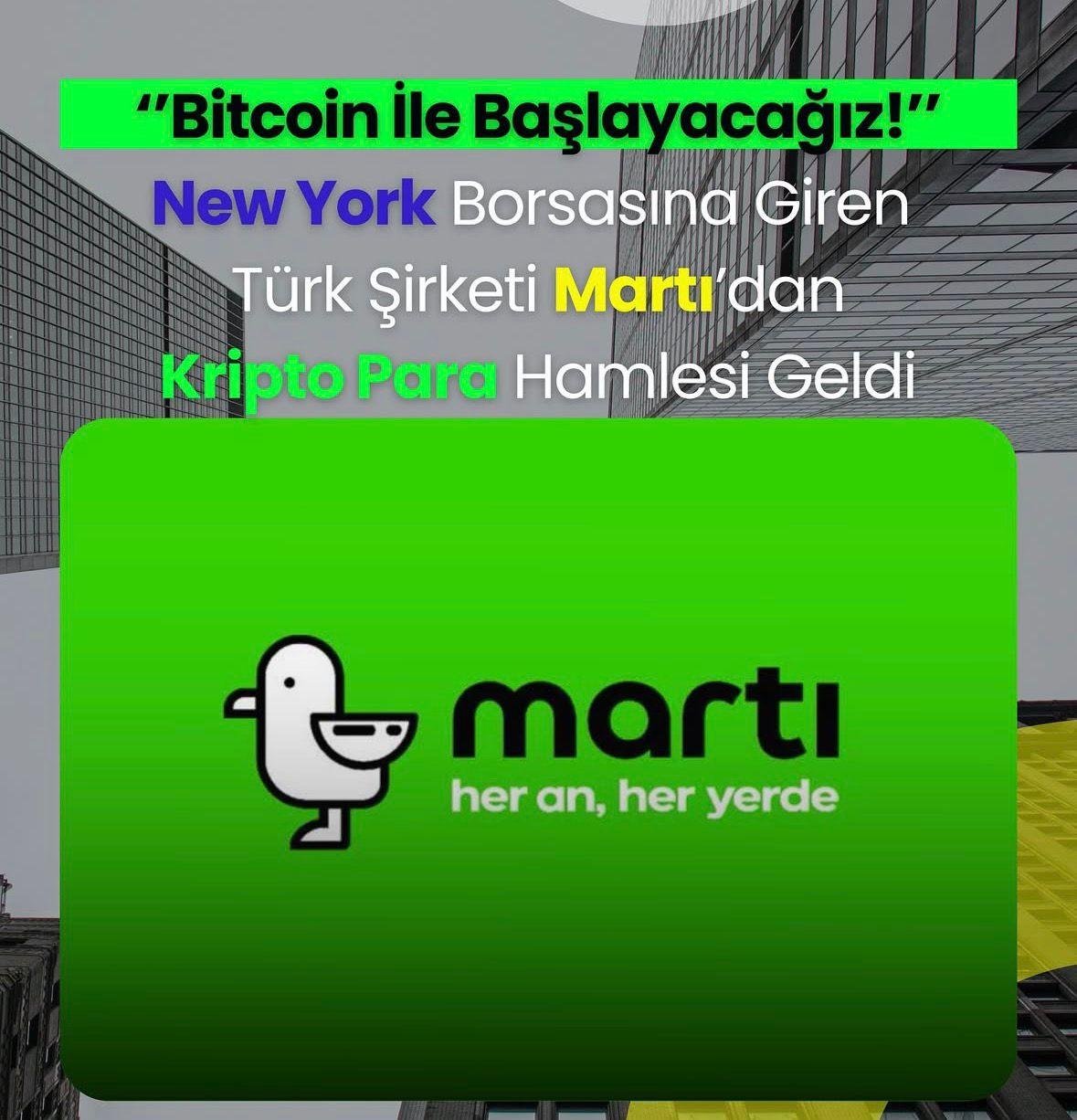 Bitcoin ile Başlıyoruz! Martı’dan Kriptoya Dev Hamle!